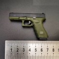 Пистолет модель металлическая Glock 17 зелёный