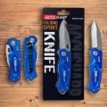 Нож складной AccuSharp Folding Sport Knife, нержавеющая сталь, синий