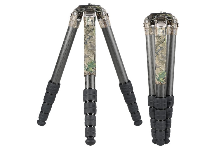 Штатив трипод Leofoto LM-365C Camouflage CARBON (размер в собранном виде 490 мм,макс.высота 1540 мм,мин.80 мм,вес 1,97 кг. резьба 3/8)