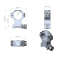 Кольца Vector Optics D25,4мм средние H19,3mm на винтах (XASR-2502P)