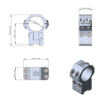 Кольца Vector Optics, D25,4мм, с изменяемой высотой 33-39мм, (XASR-2515)