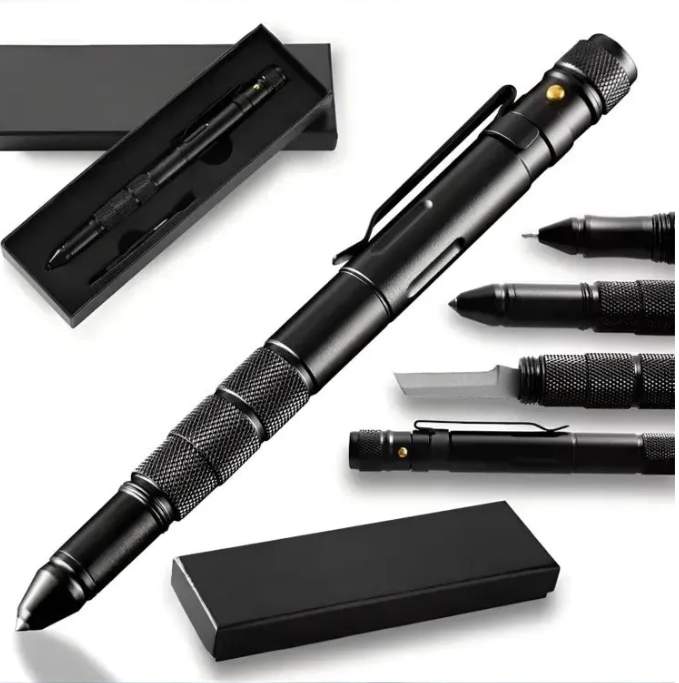 Тактическая ручка шариковая, мультитул 7 в 1