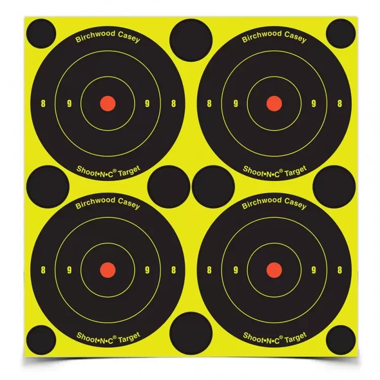 Мишень бумажная Birchwood Shoot NC® Bulls-eye Target 80мм