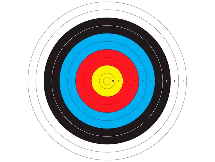 Мишень для лука и арбалета FITA 40см, 10 колец, 18м, 85г/м, 100 листов