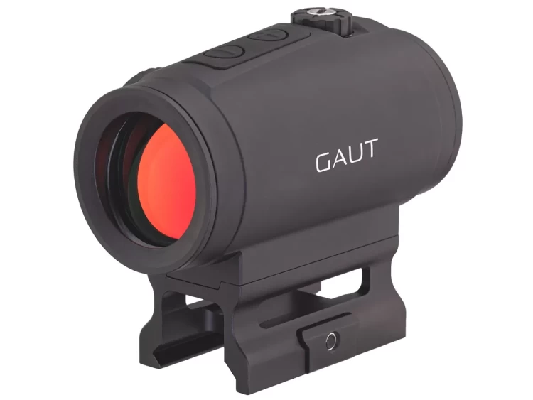 Коллиматор Gaut Tourmaline 1x29, закрытый, точка/круг красные, Weaver