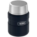 Термос для еды THERMOS KING SK-3000 MMB 0,47L, складная ложка, чёрный