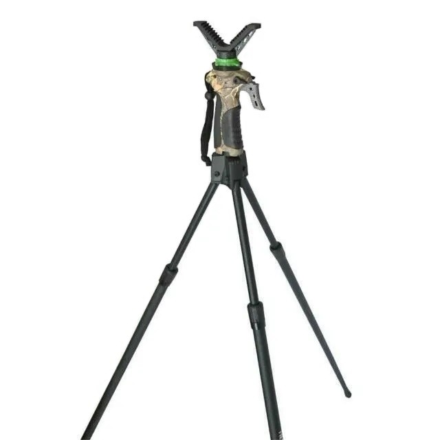 Опора для оружия FieryDeer3 ноги (тренога) Gen.4 камуфляжный, высота до 1.65м, поворот основания на 360º