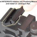 Адаптер-переходник Leapers с «ласточкин хвост» на Weaver/Picatinny, высота 4 мм, съемный