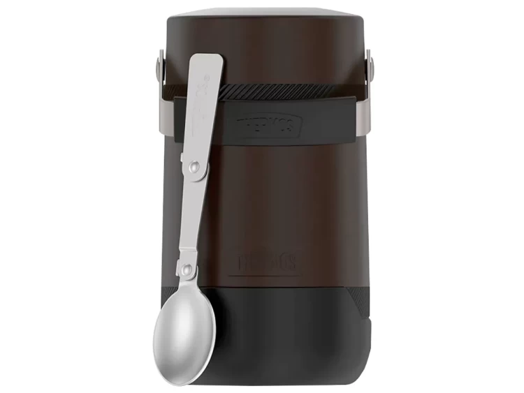 Термос для еды THERMOS GUARDIAN TS-3039 BKT 0.8L, складная ложка,коричневый